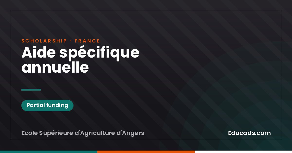 Aide spécifique annuelle scholarship