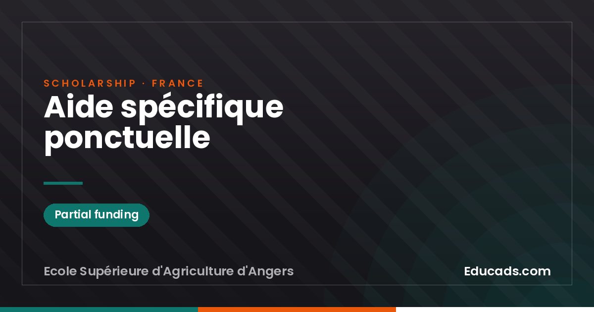 Aide spécifique ponctuelle scholarship