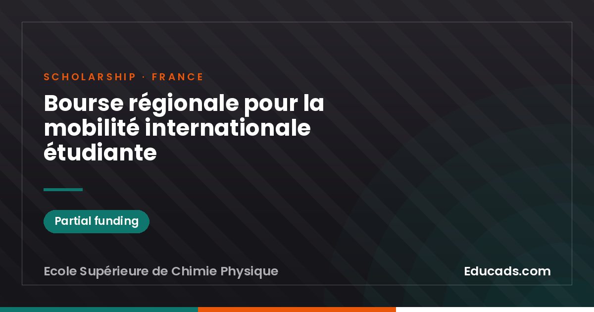 Regional Scholarship for student international mobility scholarship