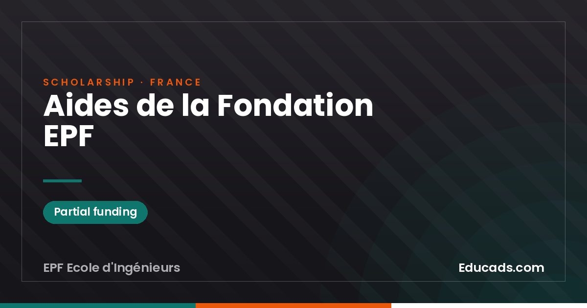 Aides de la Fondation EPF scholarship