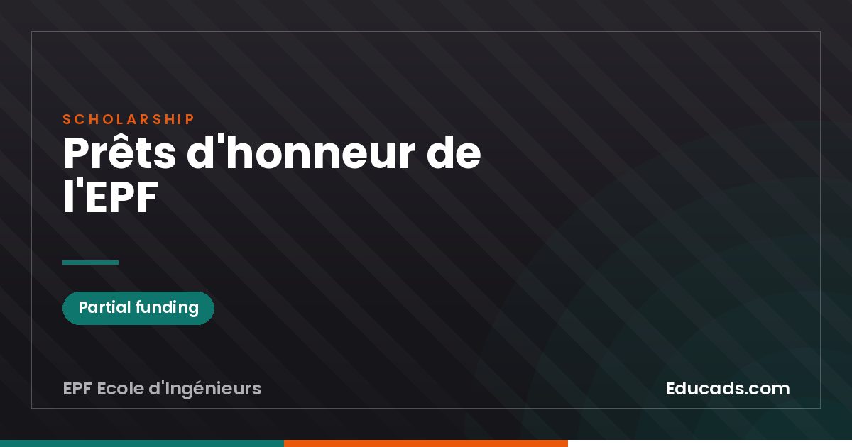 Prêts d'honneur de l'EPF scholarship