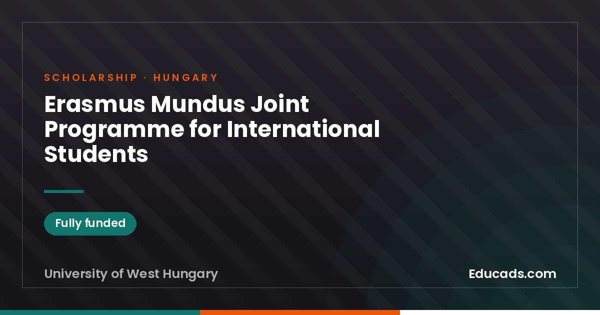 Erasmus Mundus Joint Programme for International Students scholarship