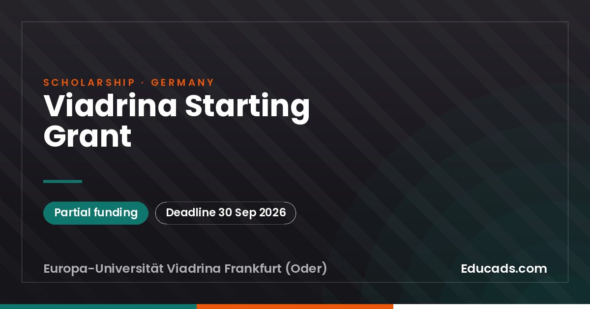 Viadrina Starting Grant scholarship