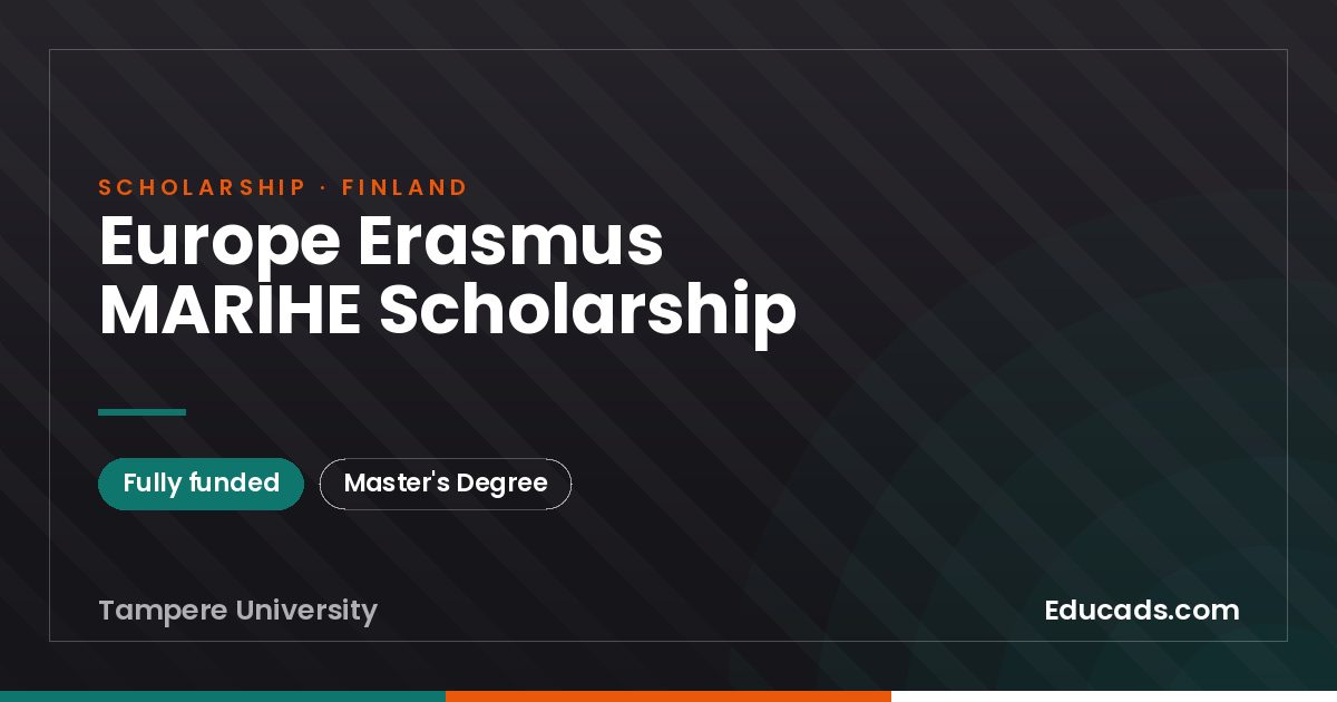 Europe Erasmus MARIHE Scholarship scholarship