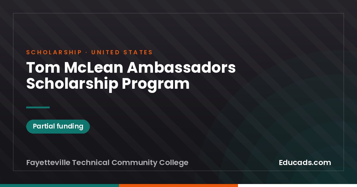 Tom McLean Ambassadors Scholarship Program scholarship
