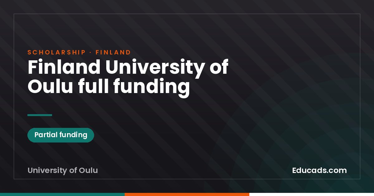 Finland University of Oulu full funding scholarship