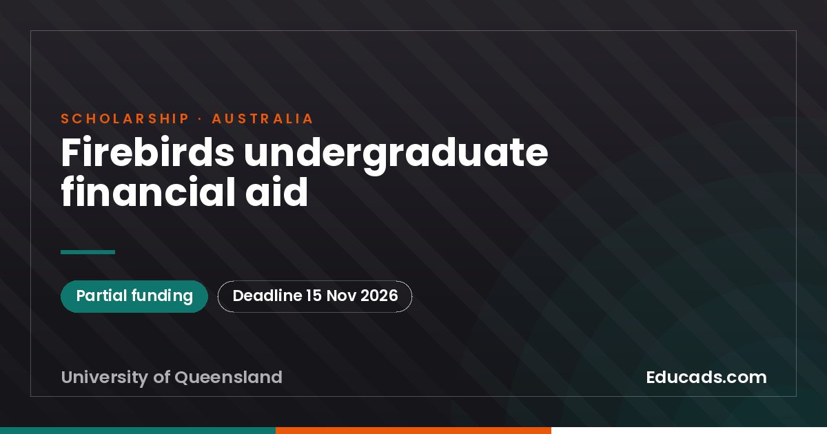 Firebirds undergraduate financial aid scholarship