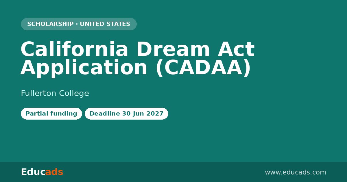 California Dream Act Application (CADAA) scholarship