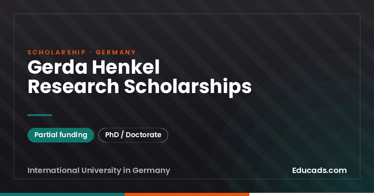 Gerda Henkel Research Scholarships scholarship