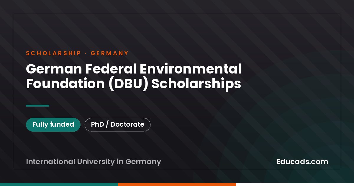 German Federal Environmental Foundation (DBU) Scholarships scholarship