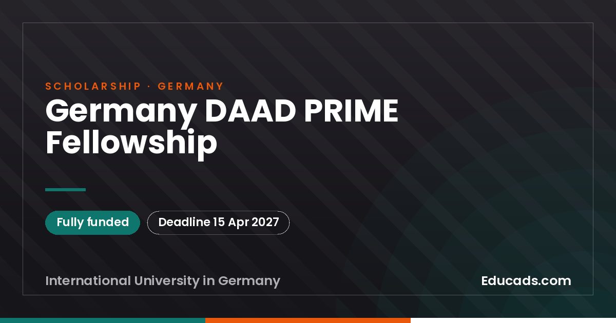 Germany DAAD PRIME Fellowship scholarship