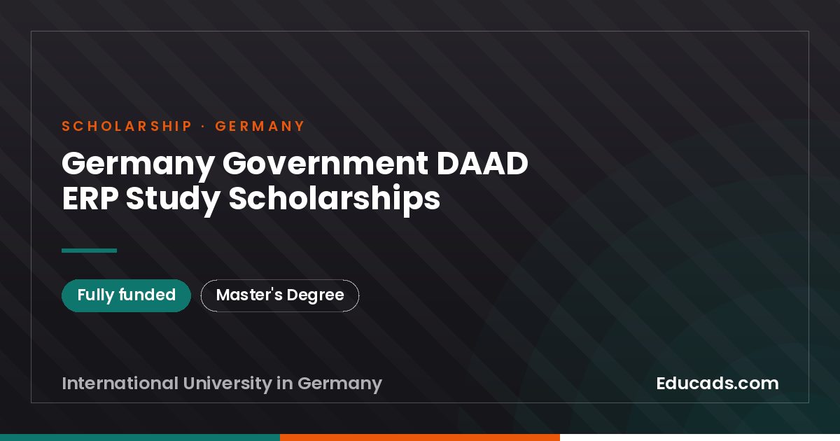 Germany Government DAAD ERP Study Scholarships scholarship