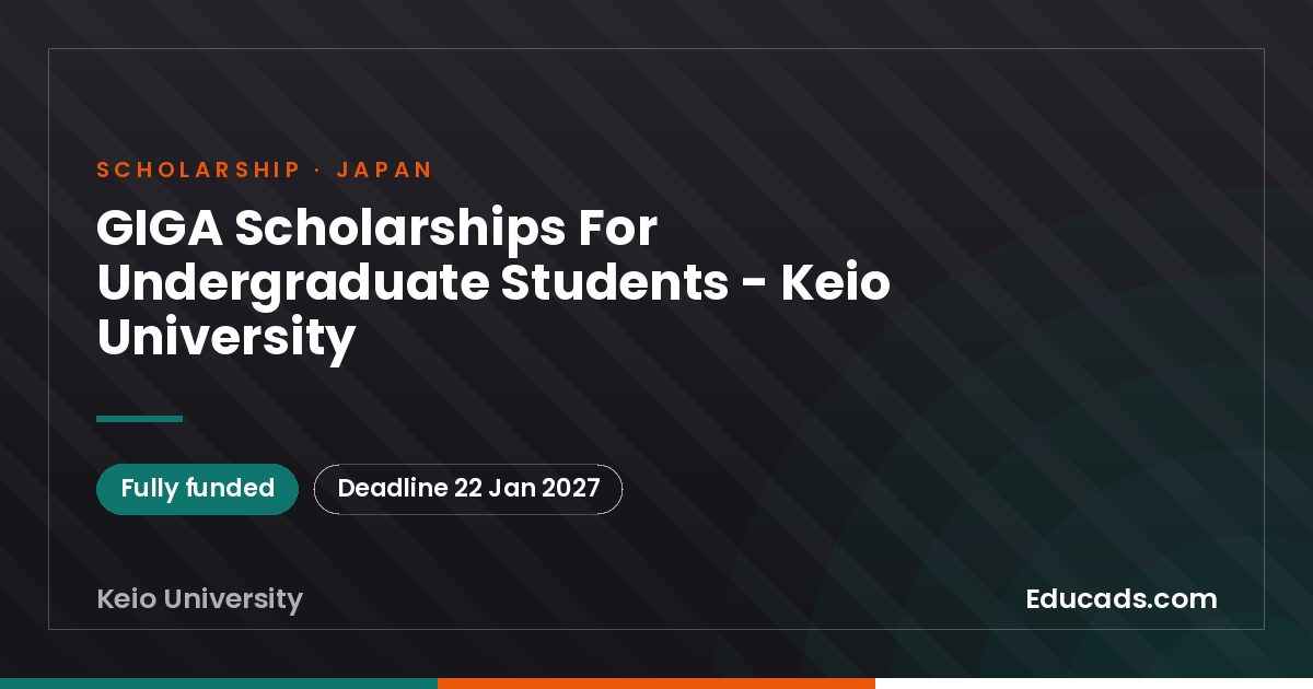 GIGA Scholarships For Undergraduate Students - Keio University scholarship