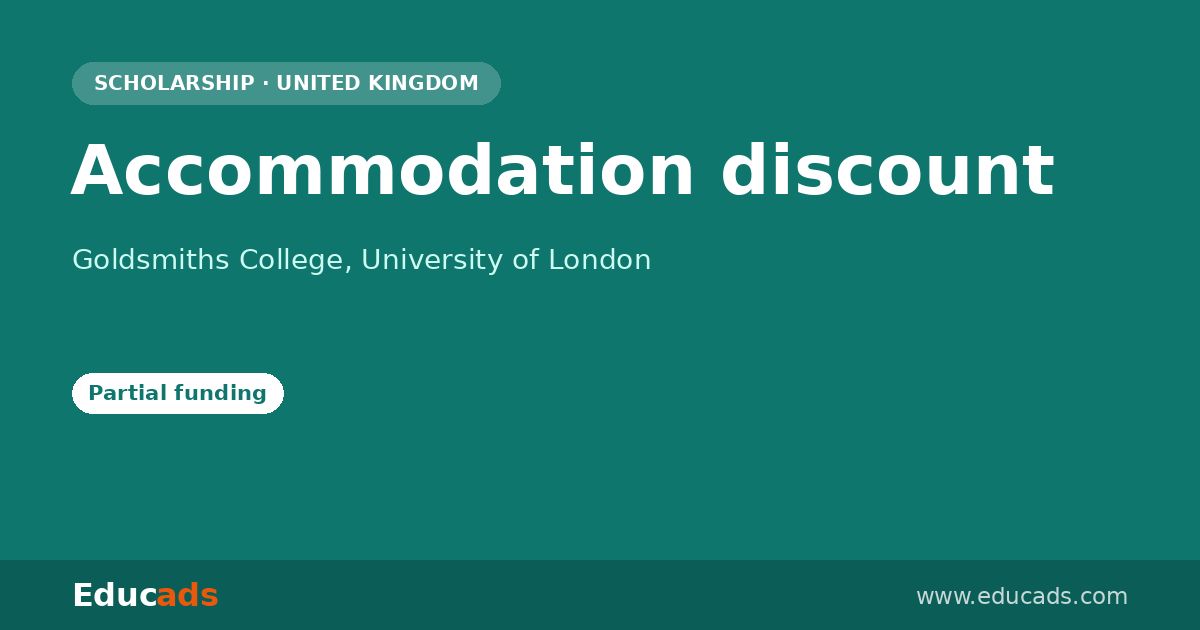 Accommodation discount scholarship