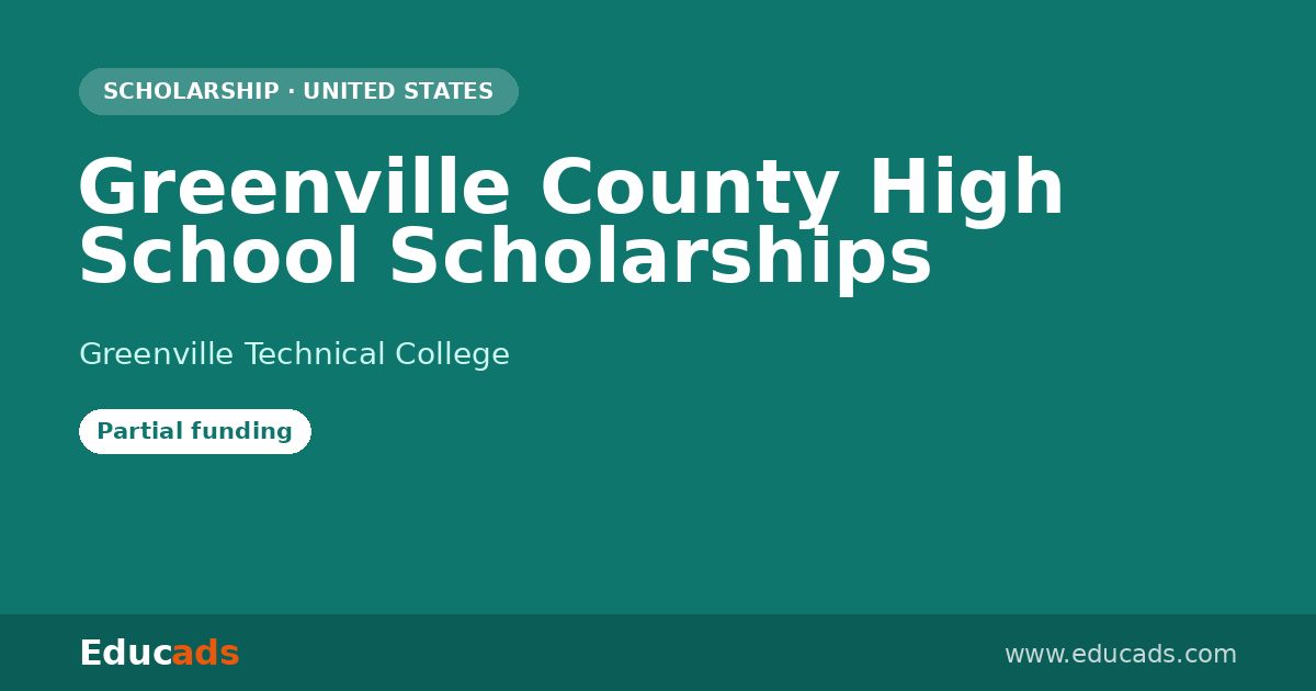 Greenville County High School Scholarships scholarship