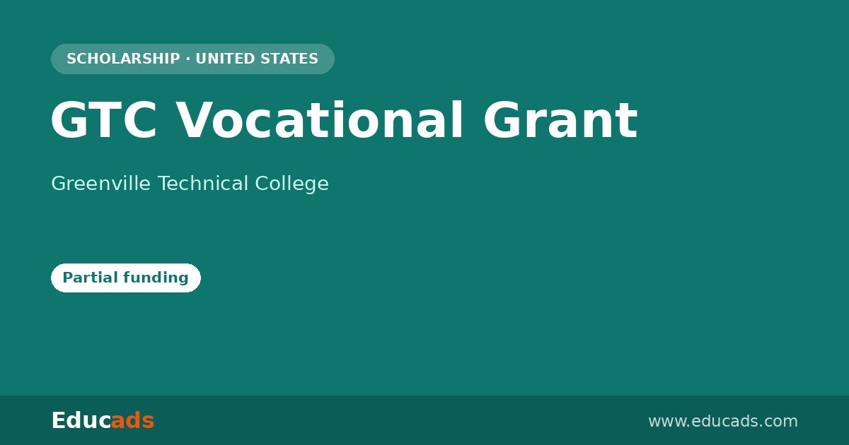 GTC Vocational Grant scholarship