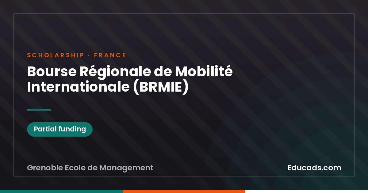 Regional International Mobility Scholarship (BRMIE) scholarship
