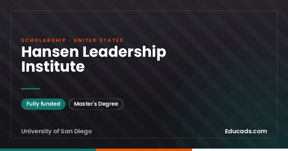 Hansen Leadership Institute scholarship