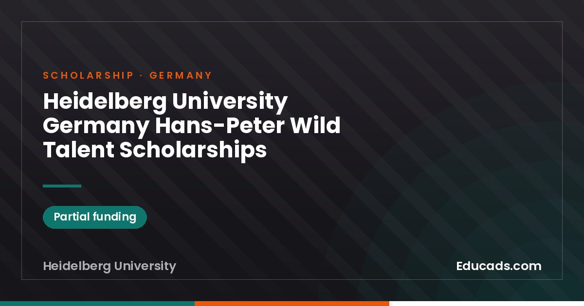 Heidelberg University Germany Hans-Peter Wild Talent Scholarships scholarship