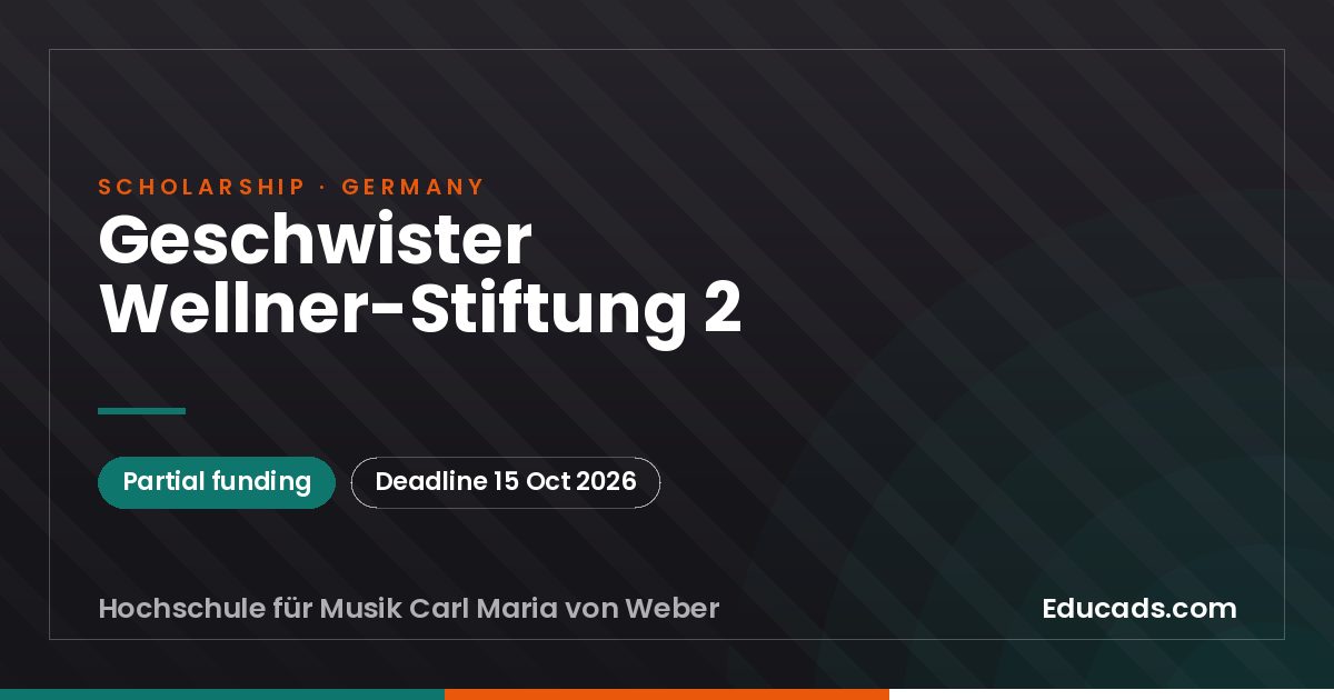 Geschwister Wellner-Stiftung 2 scholarship
