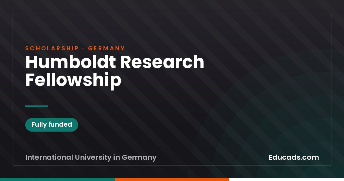Humboldt Research Fellowship scholarship