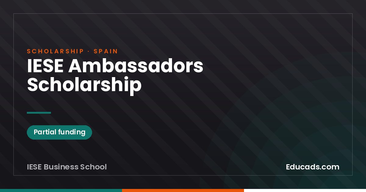 IESE Ambassadors Scholarship scholarship