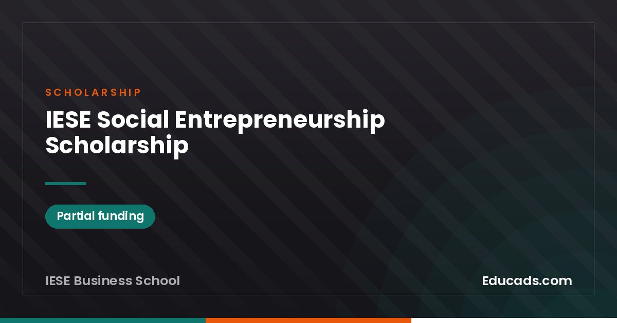 IESE Social Entrepreneurship Scholarship scholarship