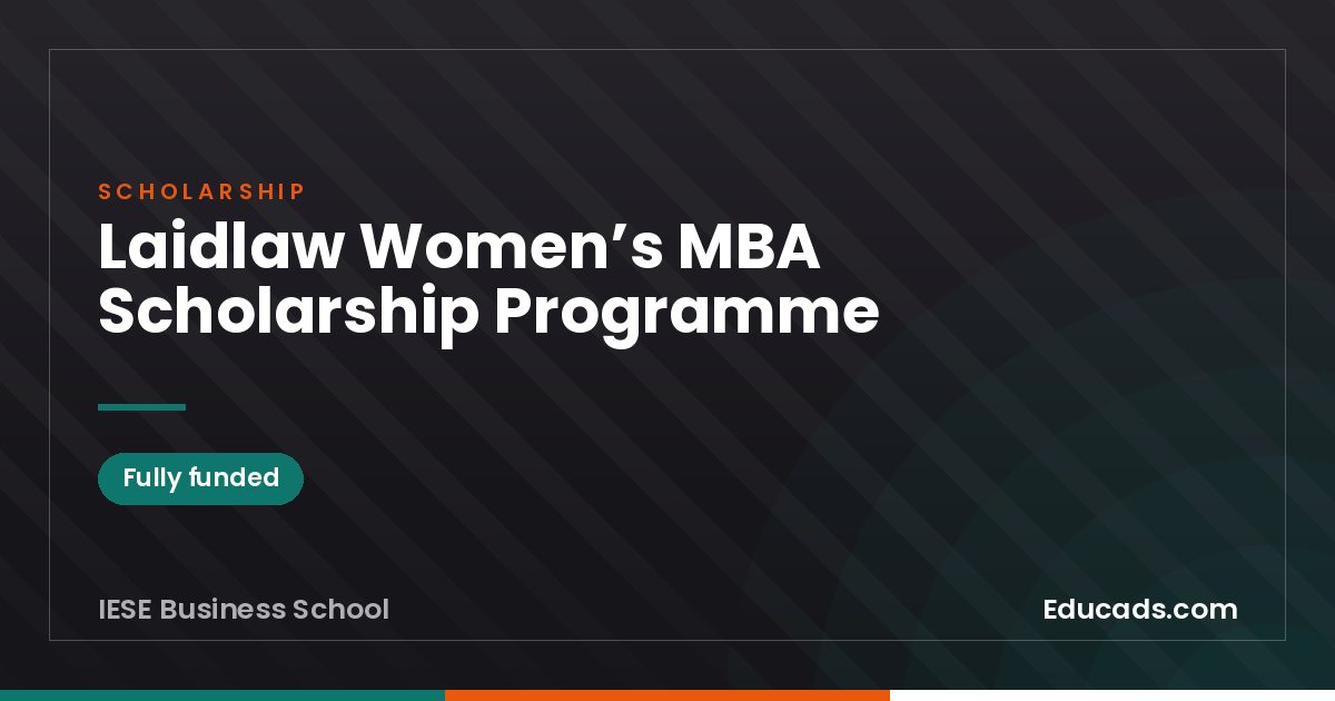 Laidlaw Women’s MBA Scholarship Programme scholarship