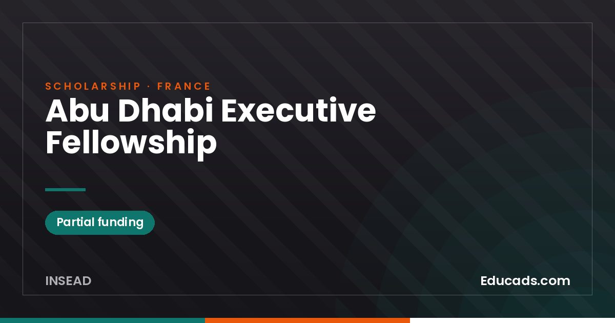 Abu Dhabi Executive Fellowship scholarship