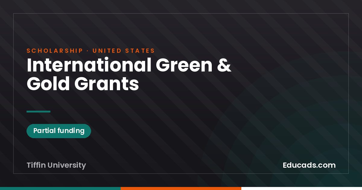 International Green & Gold Grants scholarship