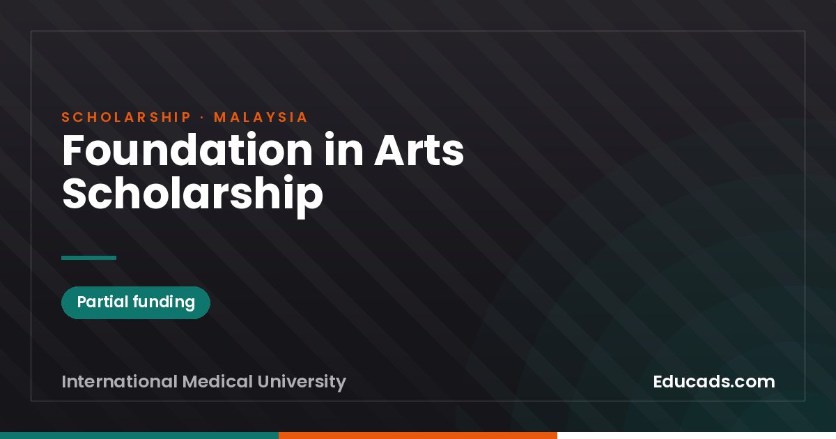 Foundation in Arts Scholarship scholarship