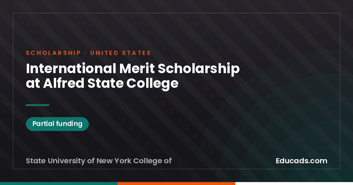 International Merit Scholarship at Alfred State College scholarship