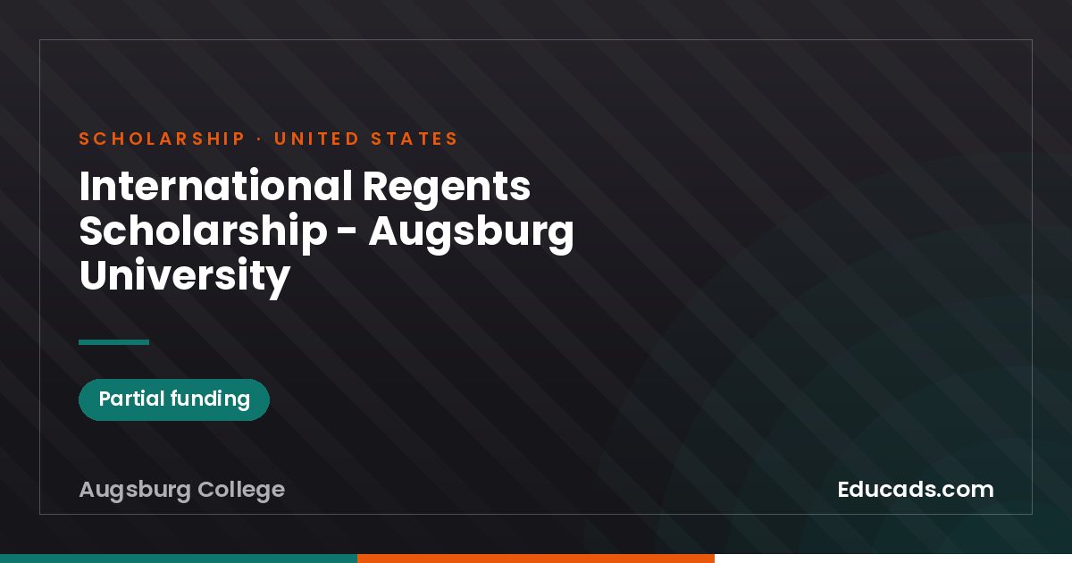 International Regents Scholarship - Augsburg University scholarship
