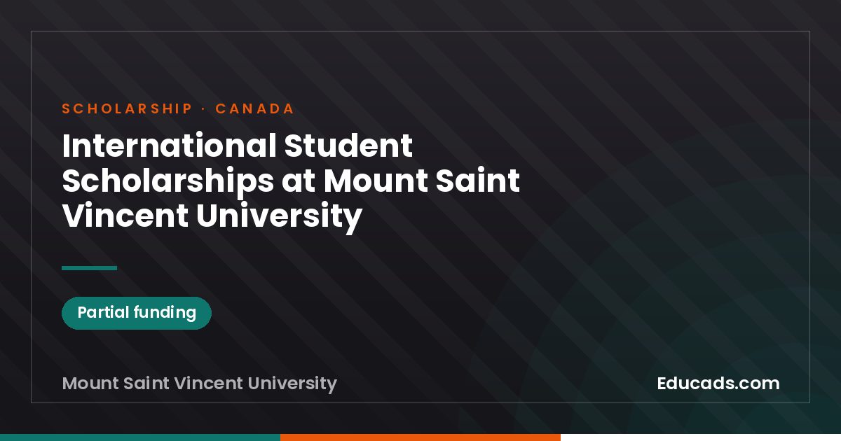 International Student Scholarships at Mount Saint Vincent University scholarship