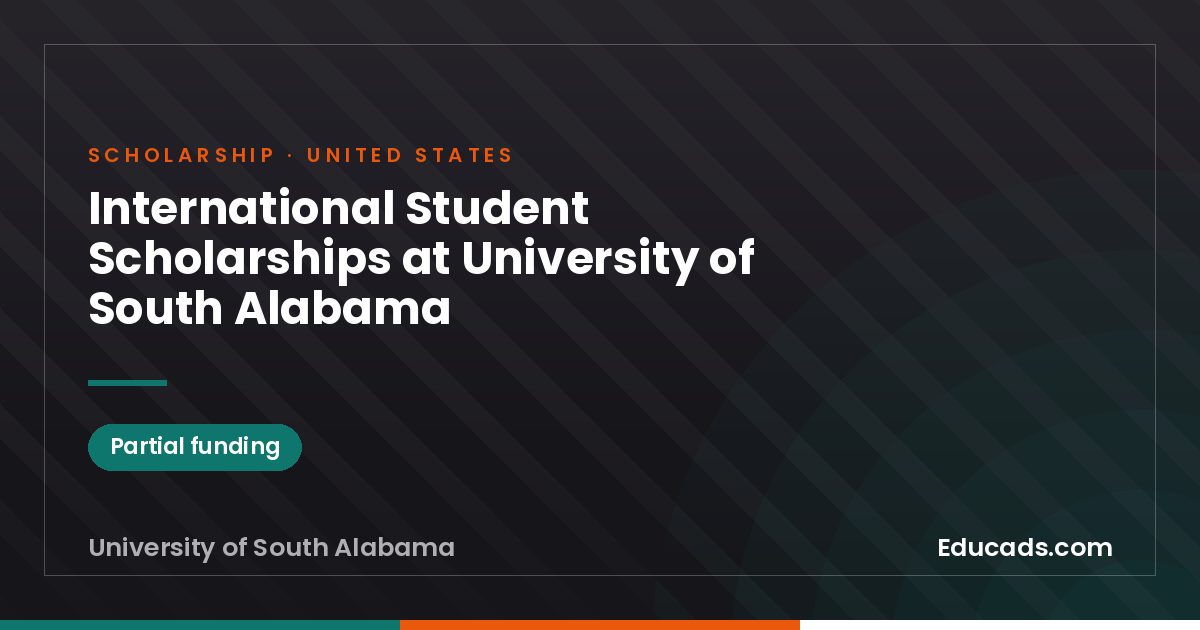 International Student Scholarships at University of South Alabama scholarship