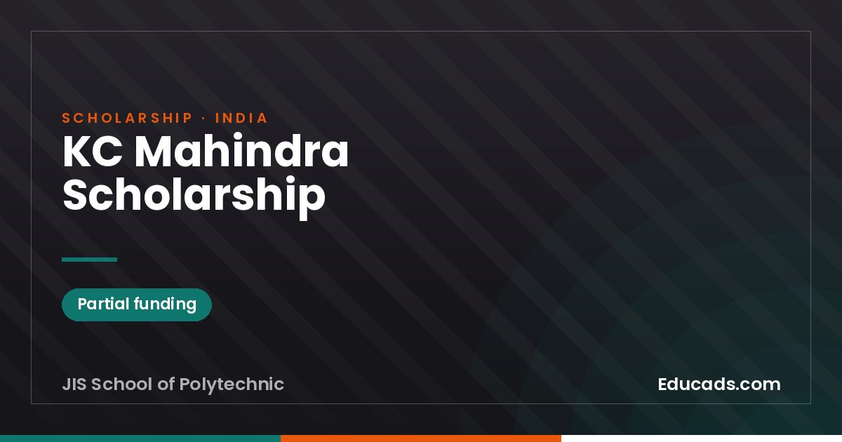 KC Mahindra Scholarship scholarship