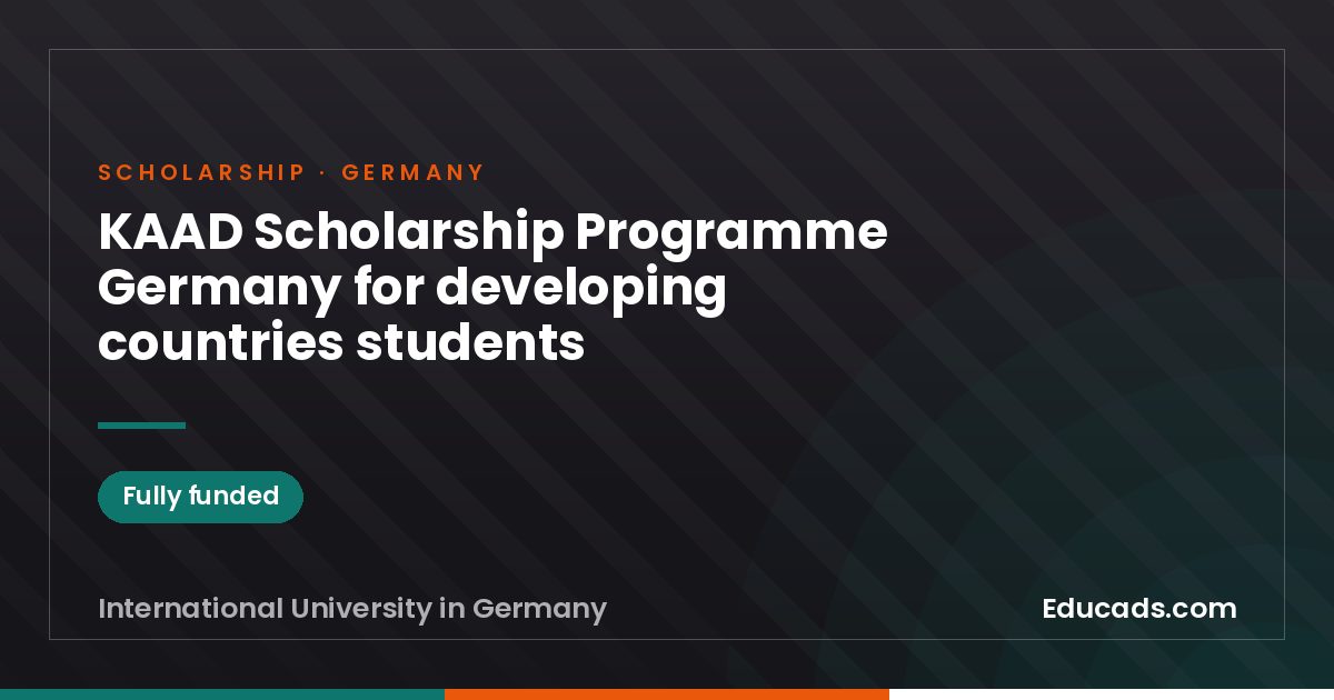 KAAD Scholarship Programme Germany for developing countries students scholarship