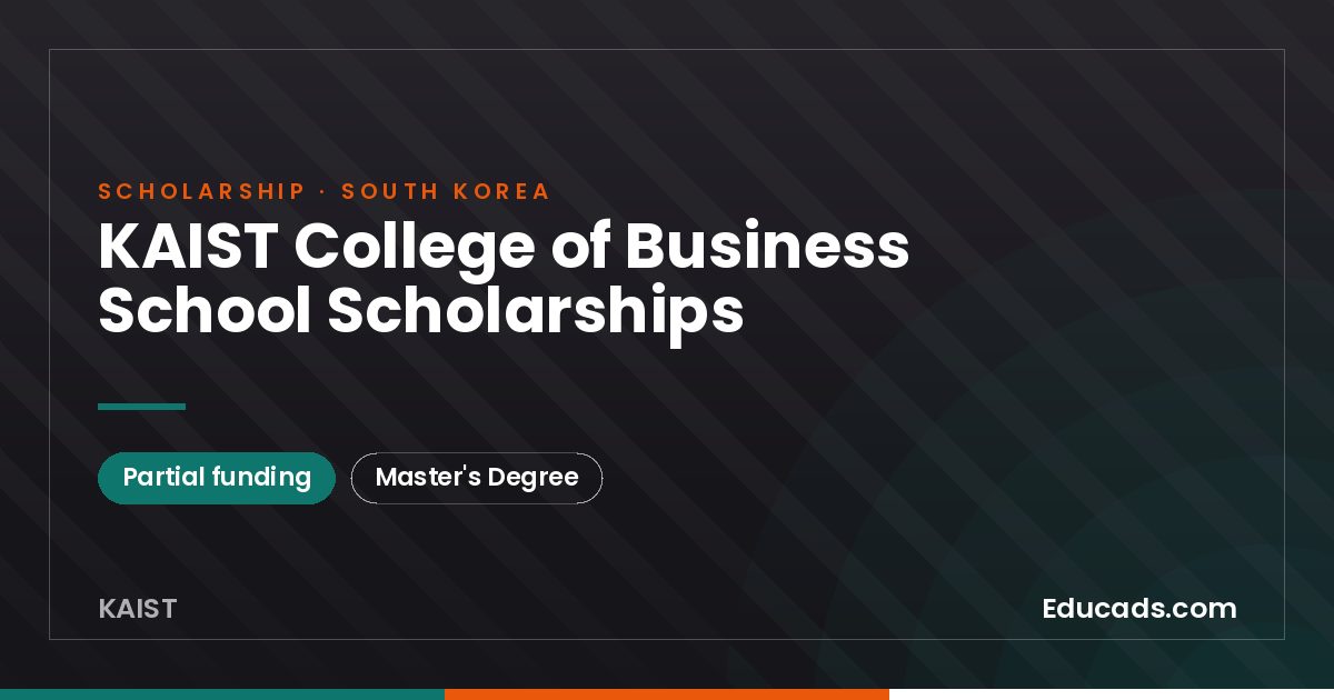 KAIST College of Business School Scholarships scholarship