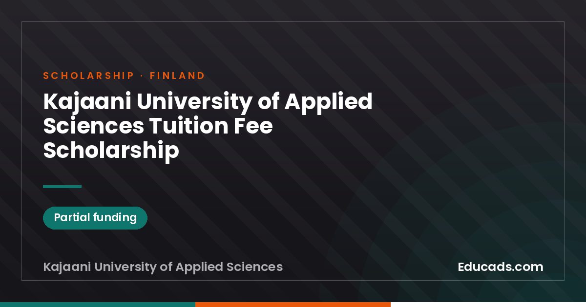 Kajaani University of Applied Sciences Tuition Fee Scholarship scholarship
