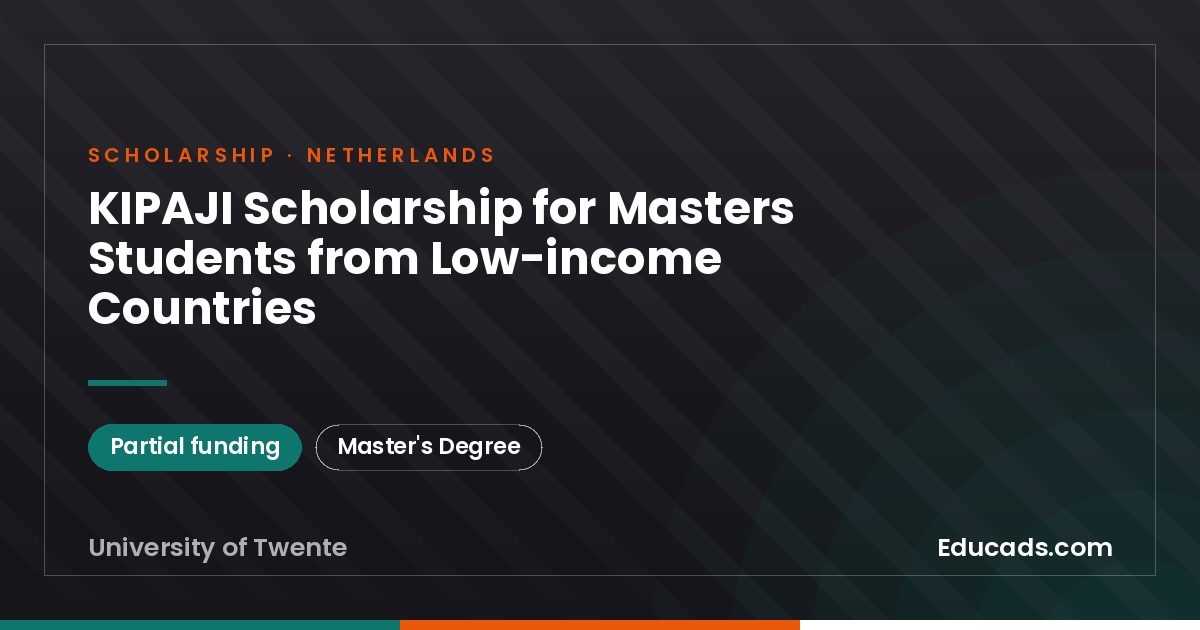 KIPAJI Scholarship for Masters Students from Low-income Countries scholarship