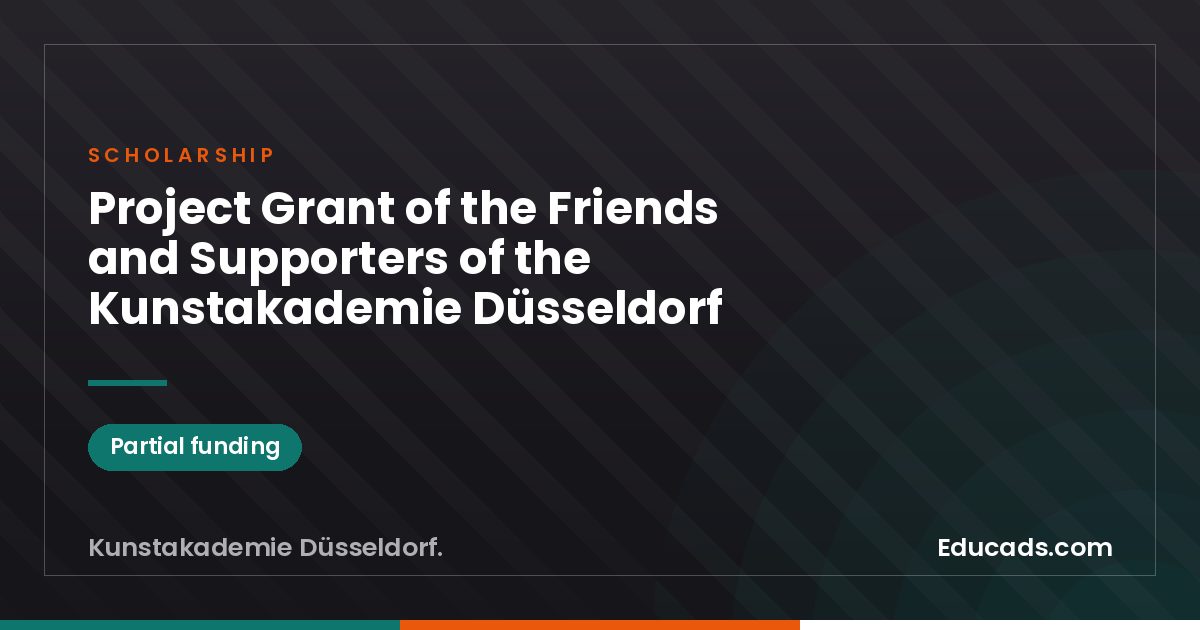 Project Grant of the Friends and Supporters of the Kunstakademie Düsseldorf scholarship