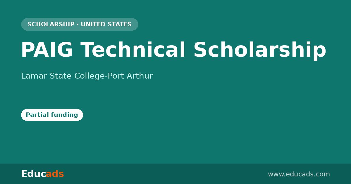 PAIG Technical Scholarship scholarship