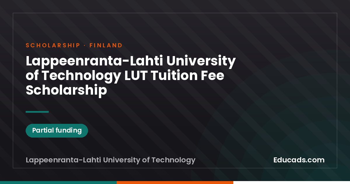 Lappeenranta-Lahti University of Technology LUT Tuition Fee Scholarship scholarship