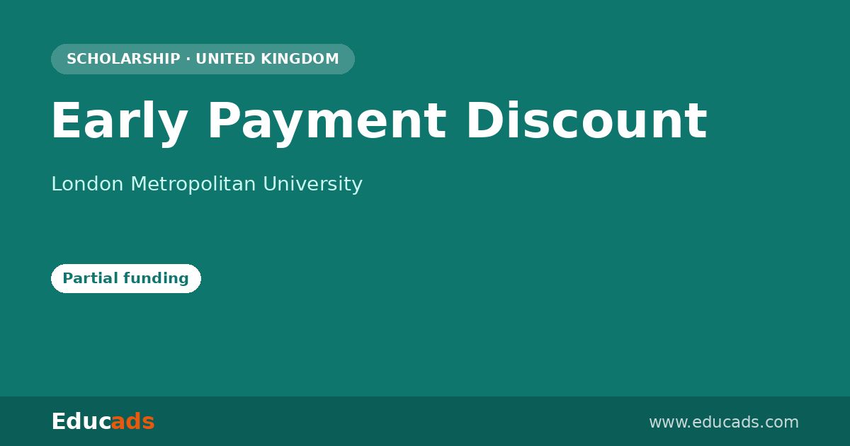 Early Payment Discount scholarship