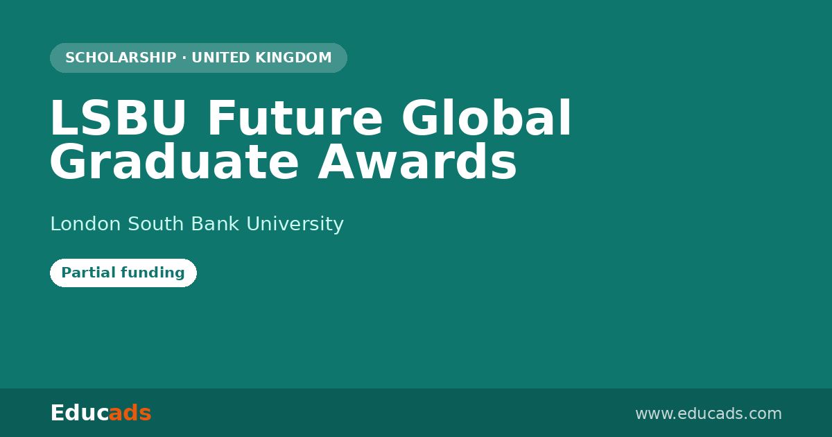 LSBU Future Global Graduate Awards scholarship