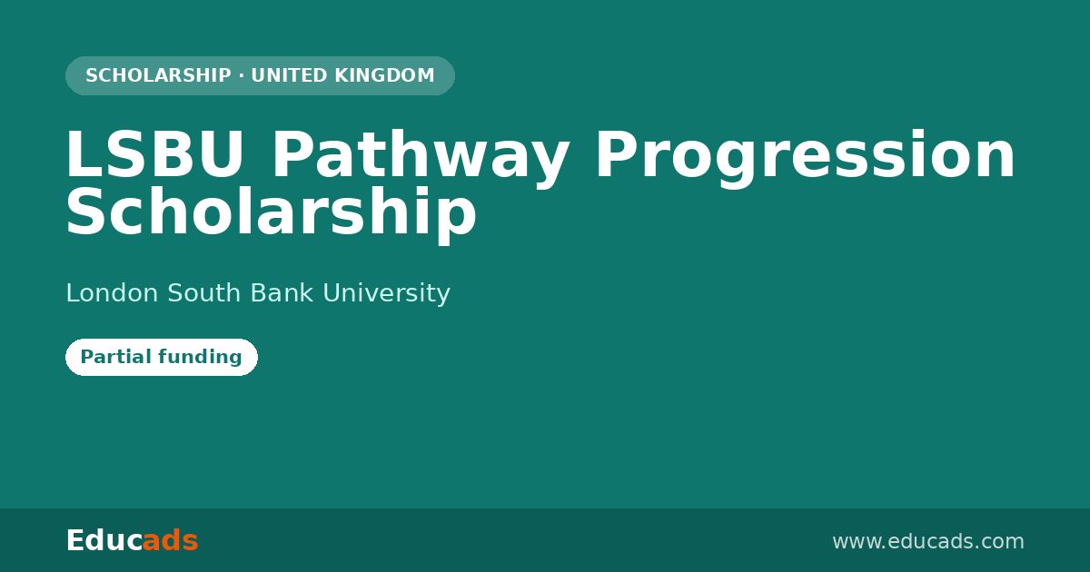 LSBU Pathway Progression Scholarship scholarship