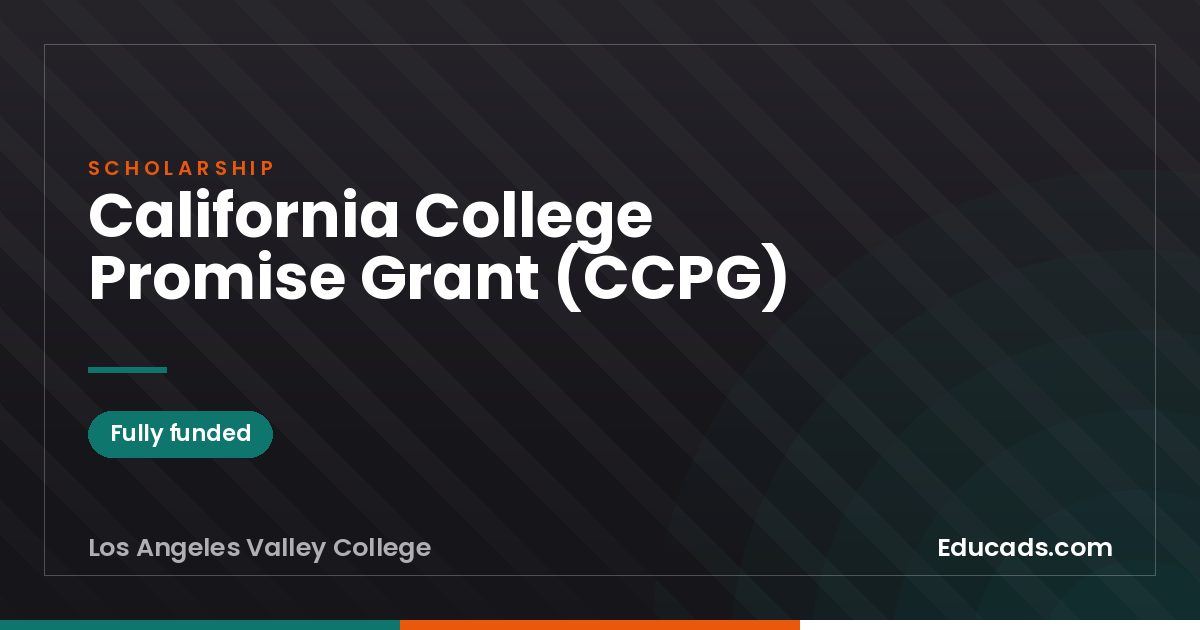 California College Promise Grant (CCPG) scholarship