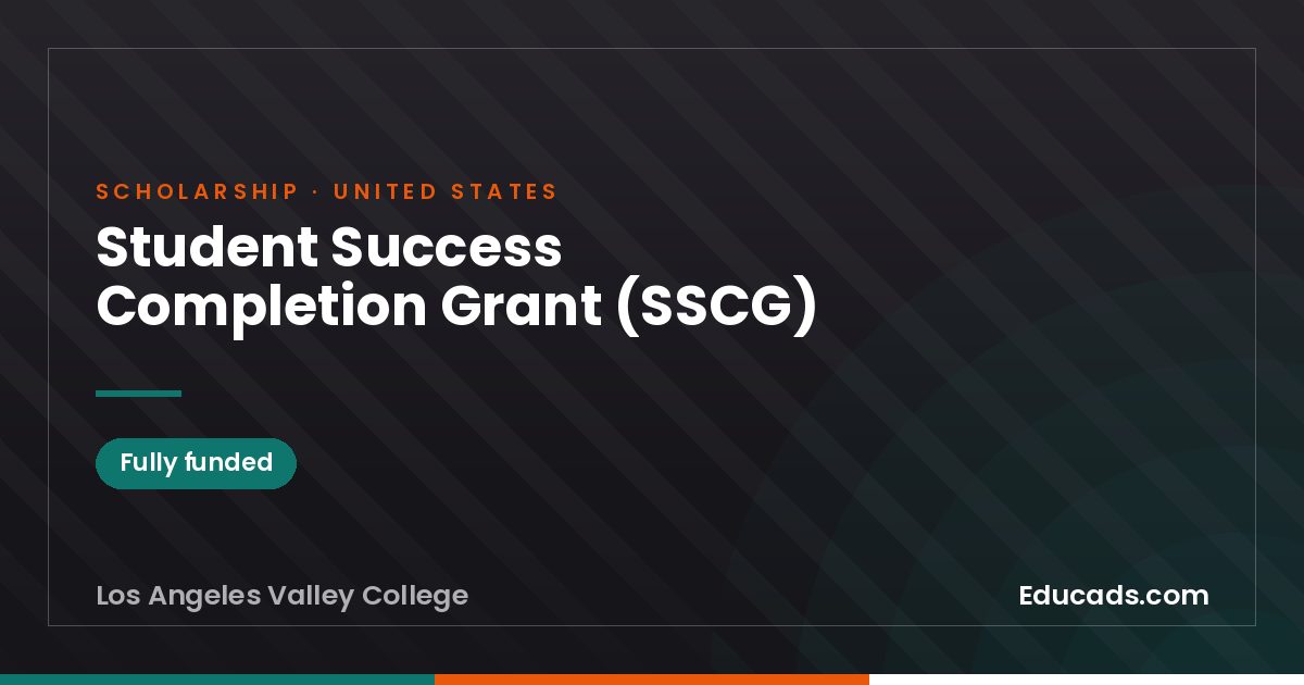 Student Success Completion Grant (SSCG) scholarship