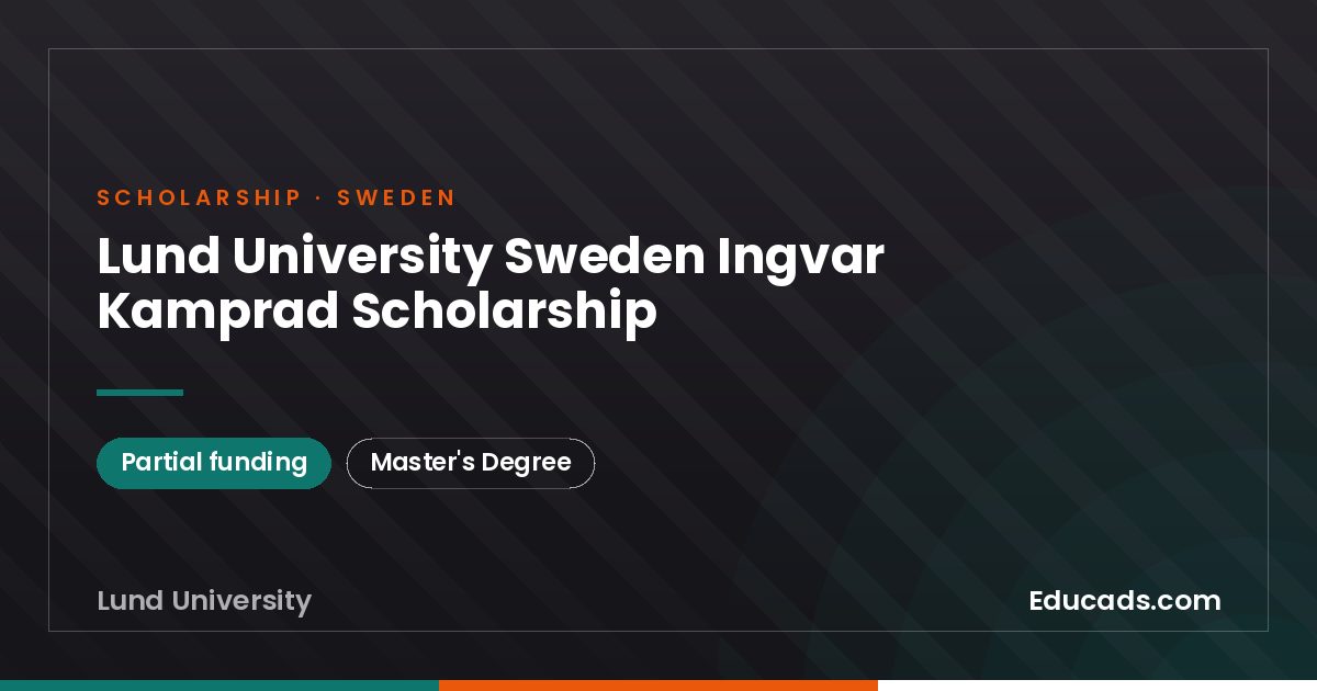 Lund University Sweden Ingvar Kamprad Scholarship scholarship