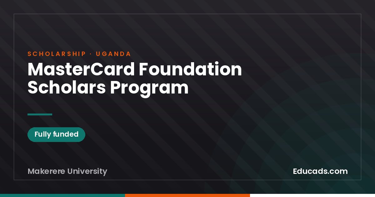 MasterCard Foundation Scholars Program scholarship